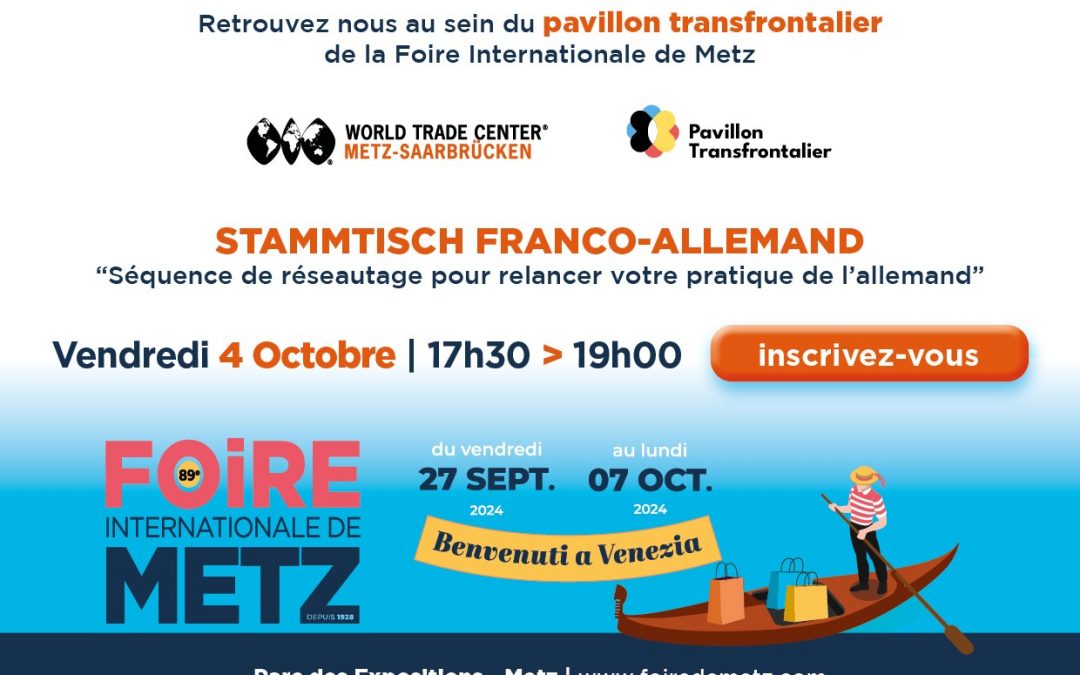 Stammtisch franco-allemand au pavillon transfrontalier de la FIM